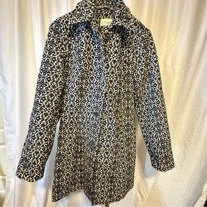 3 Sisters Coat Jacket Size Small Black Ivory